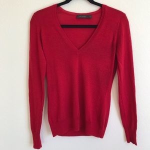 Small The Limited V Neck Red Sweater